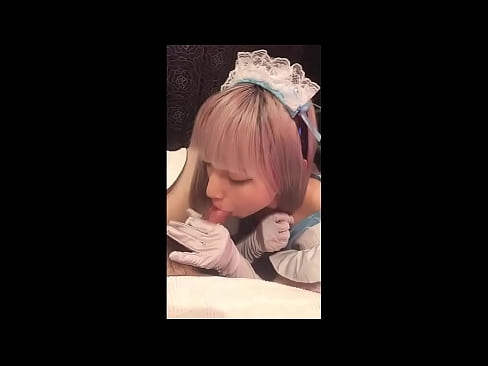 ❤️ 日本偶像[mayuka]，法国女仆装，第一部分，口交和用乳液打飞机 ️❌ Russian porn